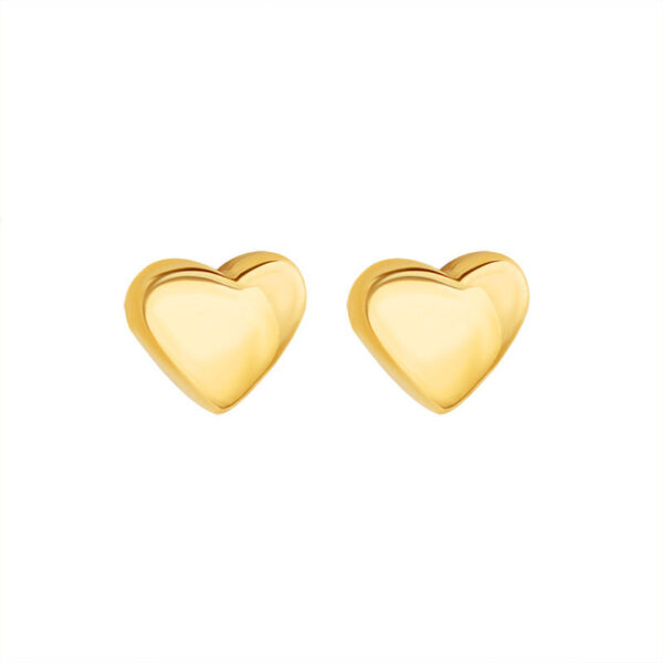 Accessories, Love Peach Heart Earrings Fashion Temperament Heart Earrings Women, Titanium Steel 18k Gold F40899